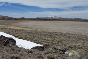 Scenic view of Beauty Peak West Pond with Sweetwater Mountains in the distance