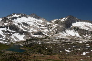 Scenic view of Lundy Pass Ponds 2019-07-30, #24, with "Greenstone Lake"; lacks fairy shrimp; Inyo National Forest, Hoover Wilderness