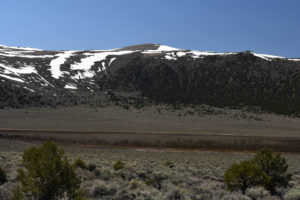 Scenic view of Bald Mountain Big Dry Lake 2019-05-02, #25, with Bald Mountain in distance; has fairy shrimp; Bridgeport Ranger District, Humboldt-Toiyabe National Forest, Wovoka Wilderness