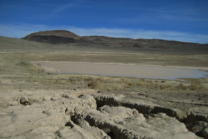 Scenic view of Candelaria Playa Ponds 2017-03-15, #08, with Candelaria Mountain in the distance; has fairy shrimp; Stillwater BLM Office