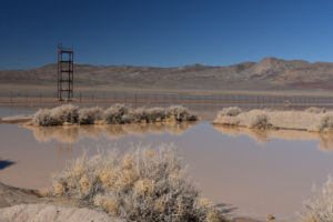 Scenic view of Garfield Flat Stock Tank Pond 2019-03-15, #02, with Garfield Hills in distance; has fairy shrimp; private