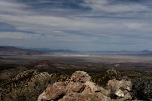 Mount Irish Scenic View 2018-03-30, #30, Coal Valley with playa; Caliente BLM Office, Basin and Range National Monument