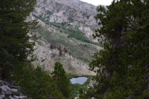 Scenic view of Above the Trail Pond 2022-07-16, #06; lacks fairy shrimp; Ruby Mountains Ranger District, Humboldt-Toiyabe National Forest, Ruby Mountains Wilderness