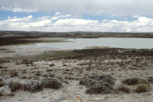 Scenic view of "Circle Bar Lake" 1989-05-29, #0119; has fairy shrimp; Lander BLM Office, private