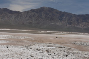 Scenic view of Rhodes Big Lake 2019-03-26, #01, with Pilot Mountains in distance; may or may not have fairy shrimp; Stillwater BLM Office and private land