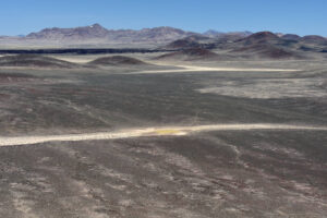 Scenic view of Easy Chair Crater Reservoir 2023-04-13, #05; has fairy shrimp; Tonopah BLM Office