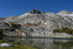 Scenic view of "Maul Lake" 2024-08-20, #02, lacks fairy shrimp; Inyo National Forest, Hoover Wilderness