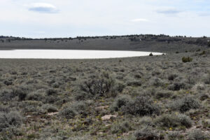 Scenic view of Upper Macy Lake 2025-04-11, #32, has fairy shrimp; Applegate BLM Office