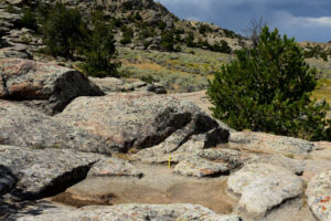 Scenic view of Bent Knee Rock Pool 2025-08-17, #3; dry; Lander BLM Office