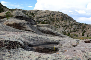 Scenic view of Deep Hollow Rock Pool 2025-08-17, #2; dry; Lander BLM Office